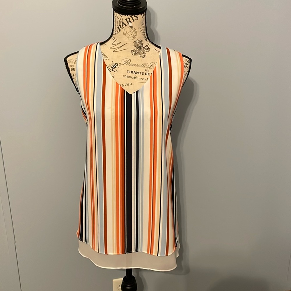 Multi Colored Sleeveless Top, EUC